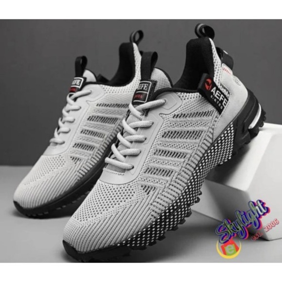 The Unbranded Brand Other - Lightweight Men's Gray Breathable Sneakers for Casual Outdoor Walking Sz 45 Us12